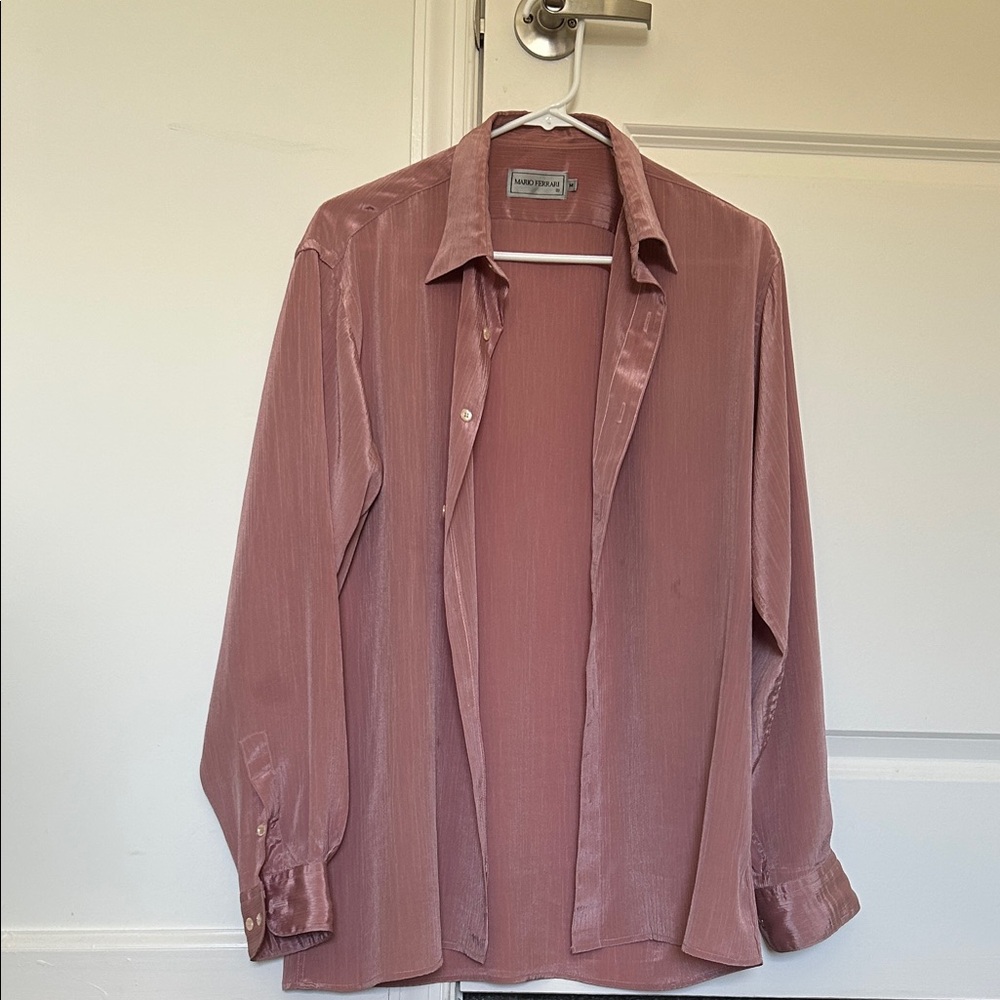 Mario Ferrari || Pink Button-Up Shirt